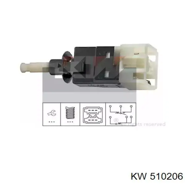 Купити 510206 KW AUTOMOTIVE Датчик педалі гальма