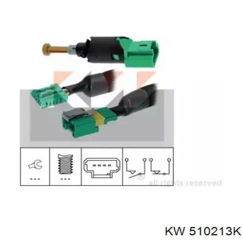 Купити 510213K KW AUTOMOTIVE Датчик педалі гальма