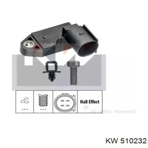 Купити 510232 KW AUTOMOTIVE Датчик педалі гальма