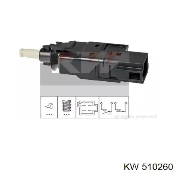 Кнопка стоп-сигналу KW AUTOMOTIVE 510260 ціна, від 7.05 USD
