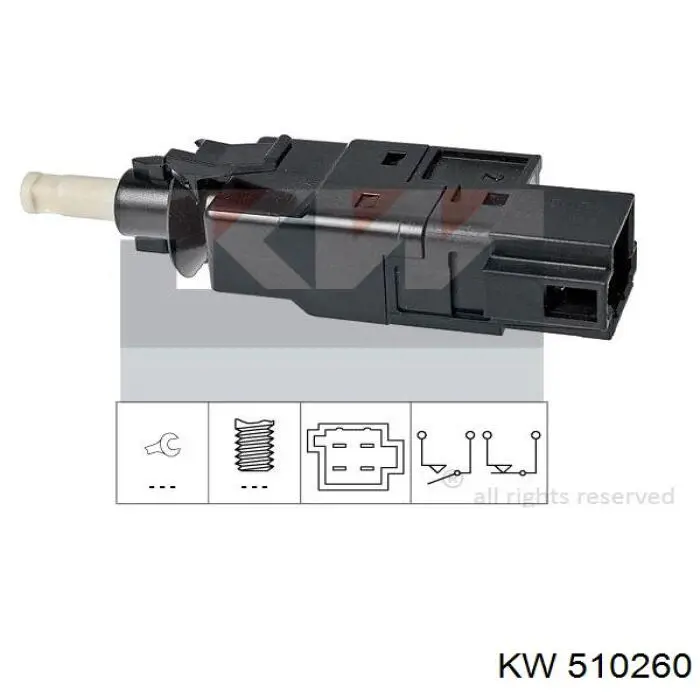 Купити 510260 KW AUTOMOTIVE Датчик педалі гальма