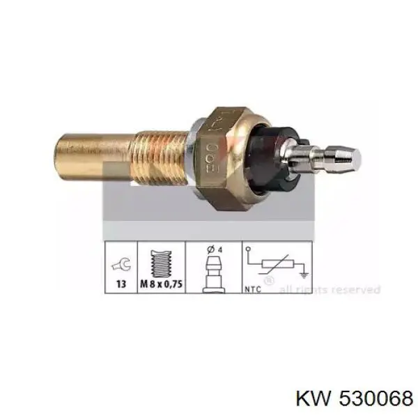 Термодатчик охолоджуючої рідини KW AUTOMOTIVE 530068 ціна, від 5.42 USD