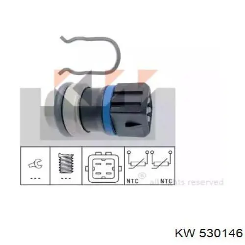 Купити 530146 KW AUTOMOTIVE Датчик температури охолоджуючої рідини