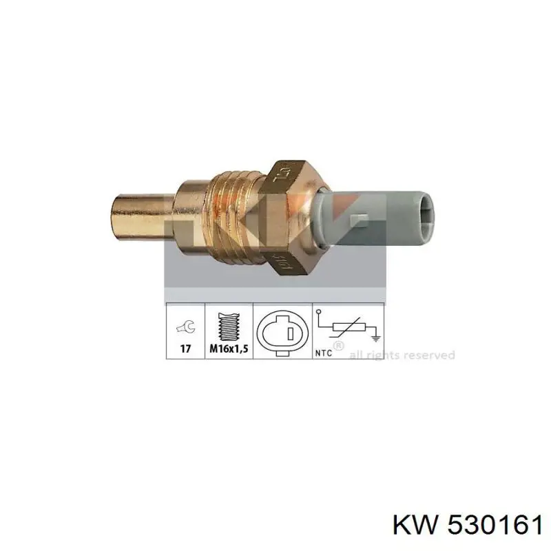 Купити 530161 KW AUTOMOTIVE Датчик температури охолоджуючої рідини