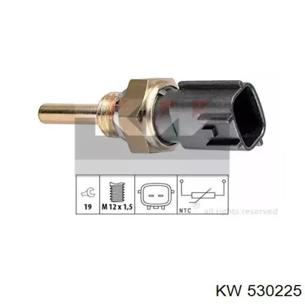Купити 530225 KW AUTOMOTIVE Датчик температури охолоджуючої рідини