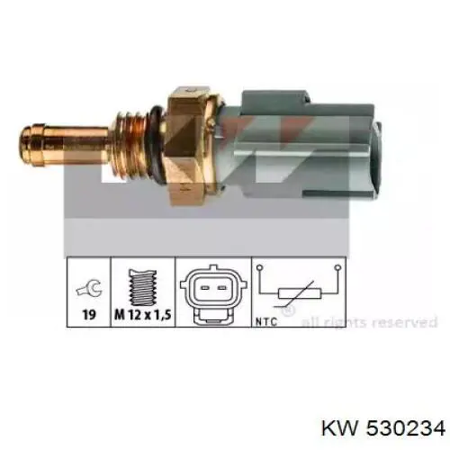 Купити 530234 KW AUTOMOTIVE Датчик температури охолоджуючої рідини