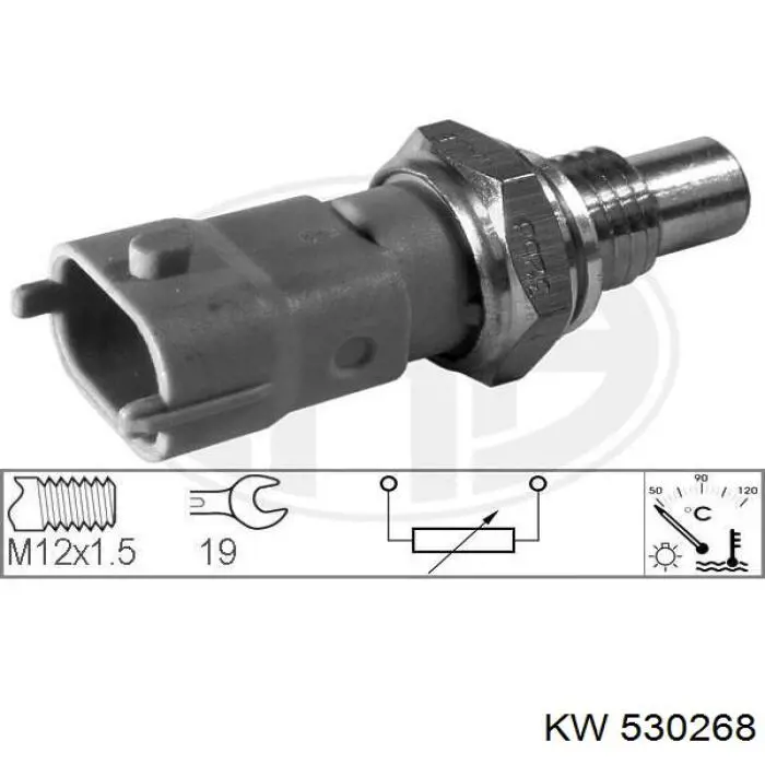 Термо-датчик включення вентилятора радіатора 530268 KW