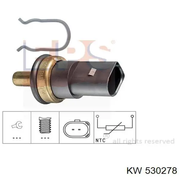 Купити 530278 KW AUTOMOTIVE Датчик температури охолоджуючої рідини