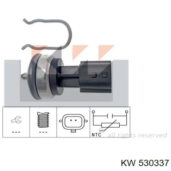 Купити 530337 KW AUTOMOTIVE Датчик температури охолоджуючої рідини