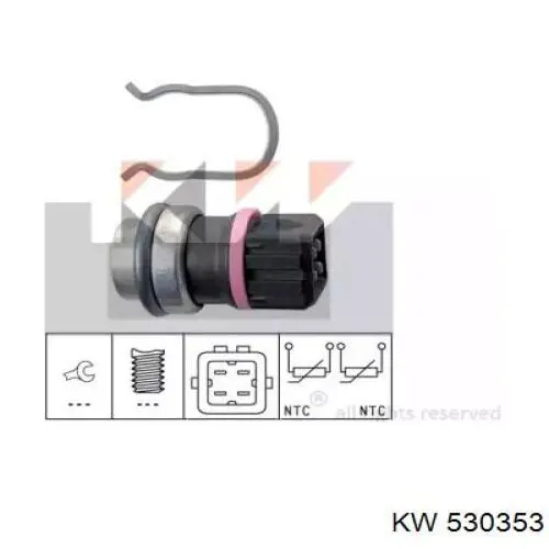 530353 KW AUTOMOTIVE Покажчик температури охолоджуючої рідини