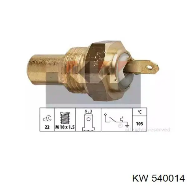 Купити 1640324 Ford Датчик температури охолоджуючої рідини