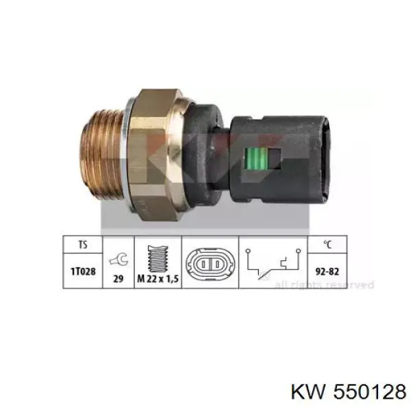 550128 KW термо-датчик включення вентилятора радіатора