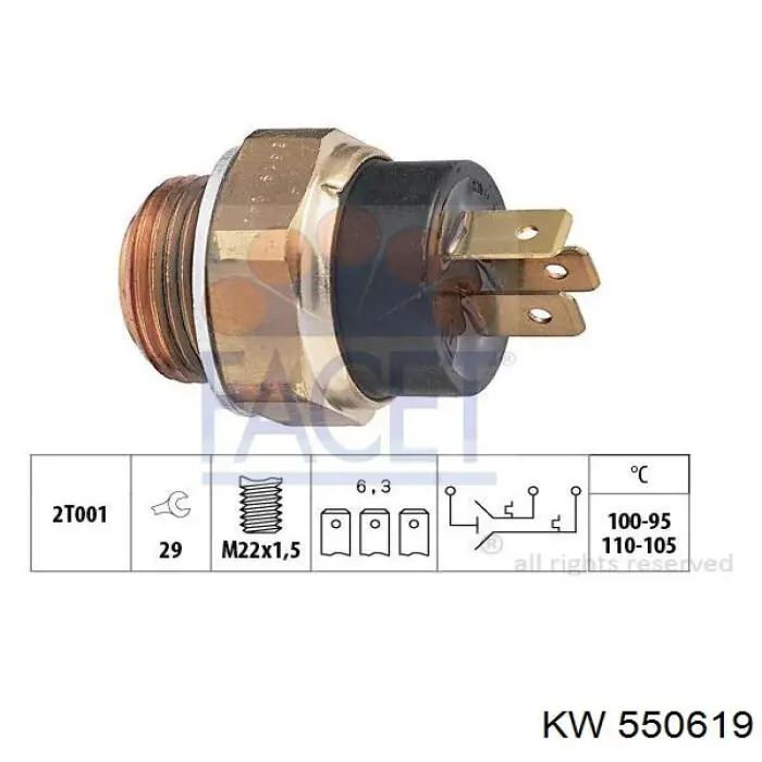 Датчик температури радіатора FAE 3788 ціна, від 9.77 USD