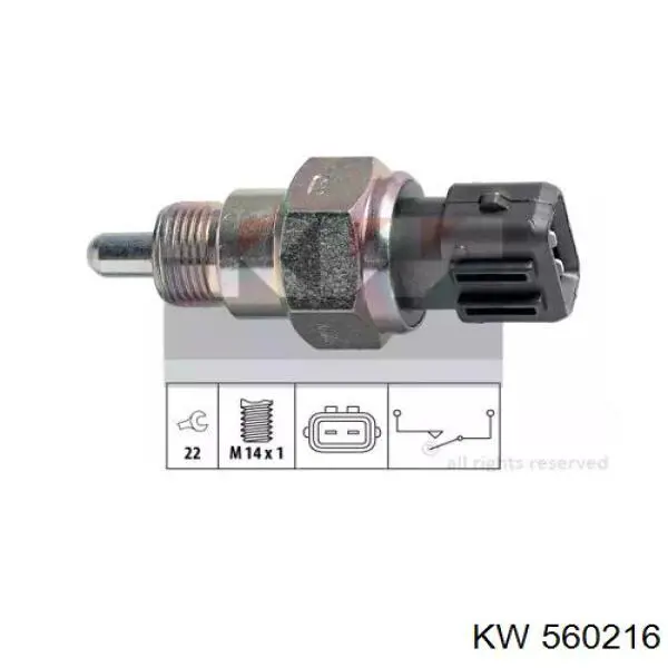 Купити 560216 KW AUTOMOTIVE Вмикач ліхтарів заднього ходу
