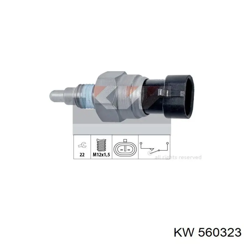 Купити 560323 KW AUTOMOTIVE Вмикач ліхтарів заднього ходу