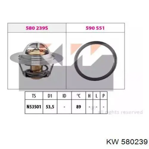 580239 KW AUTOMOTIVE Авто термостат