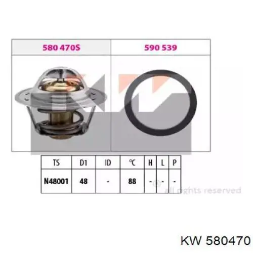 580470 KW AUTOMOTIVE Авто термостат