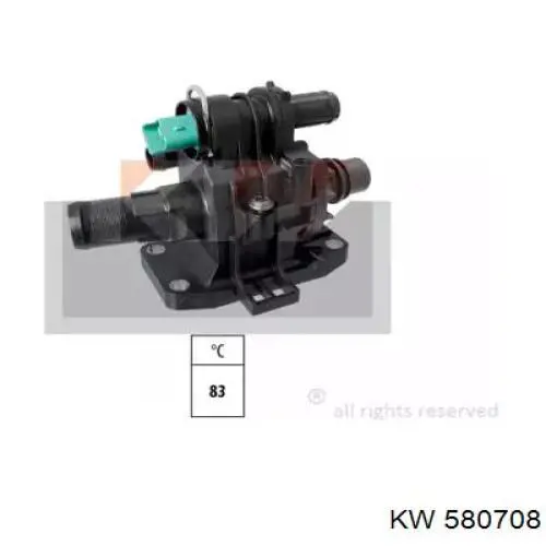 Кожух термостата KW AUTOMOTIVE 580708 ціна, від 14.05 USD