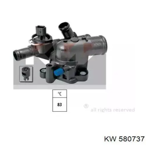 Купити 580737 KW AUTOMOTIVE Корпус термостата