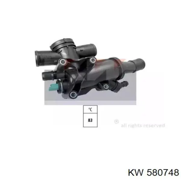Кожух термостата KW AUTOMOTIVE 580748 ціна, від 23.50 USD