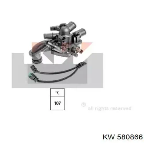 Купити 580866 KW AUTOMOTIVE Термостат в корпусі