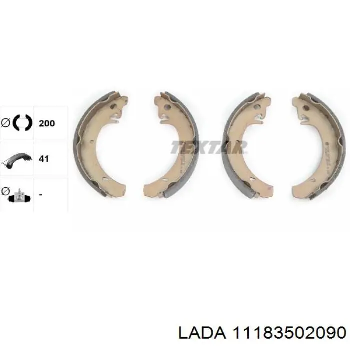 Колодки гальмові задні, барабанні Lada 11183502090 ціна, від 15.05 USD