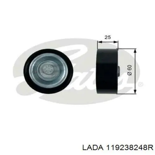 119238248R Lada Ролик приводного ременя, паразитний
