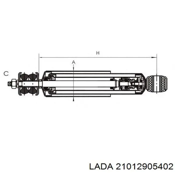 21012905402 Lada Стійка передня