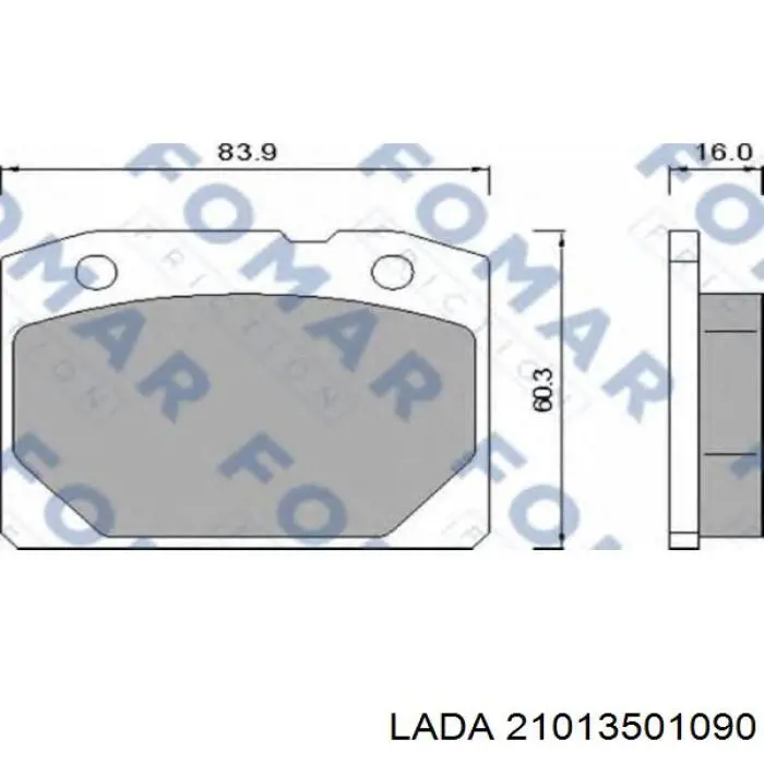 Гальмівні колодки Lada 21013501090 ціна, від 7.59 USD