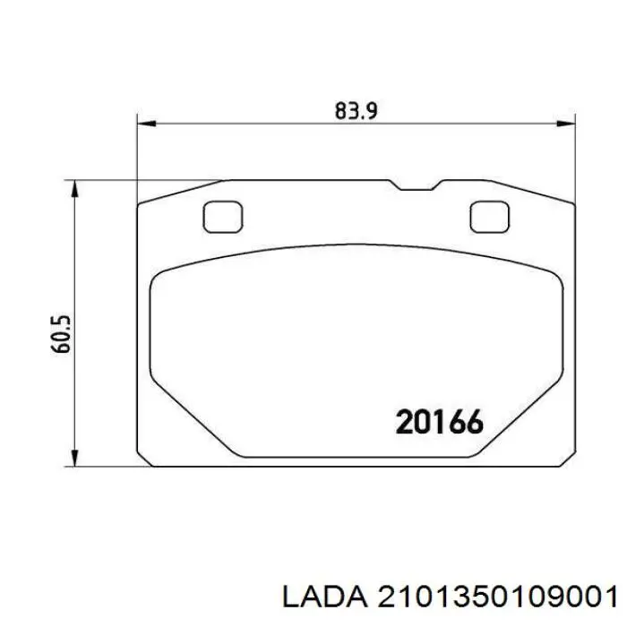 2101350109001 Lada Передні гальмівні колодки