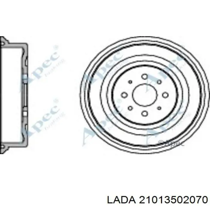 Барабан гальмівний задній 21013502070 Lada