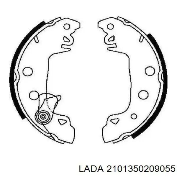 Колодки гальмові задні, барабанні 2101350209055 Lada