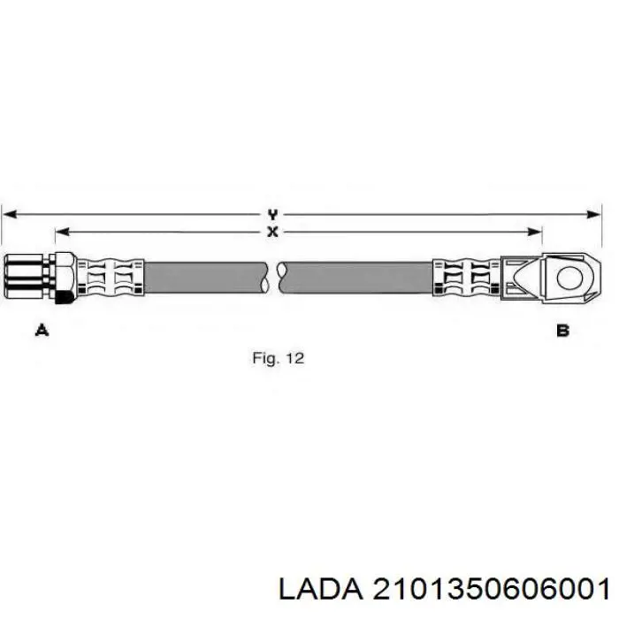 2101350606001 Lada шланг гальмівний передній