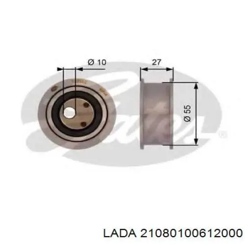 21080100612000 Lada ролик натягувача ременя грм