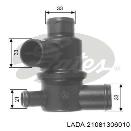 Корпус термостата 21081306010 Lada