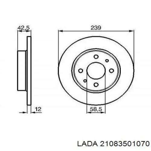 Гальмівні диски передні 21083501070 Lada