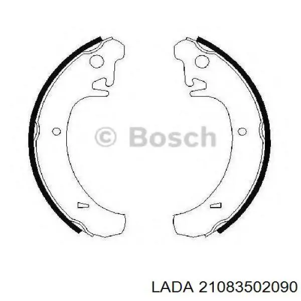 Колодки гальмові задні, барабанні 21083502090 Lada