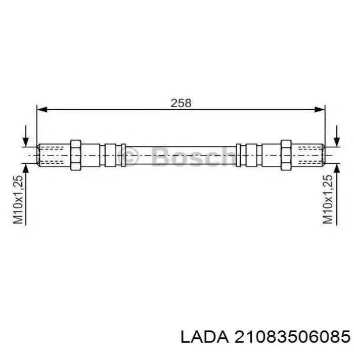 Купити 21083506085 Lada Шланг гальмівний задній