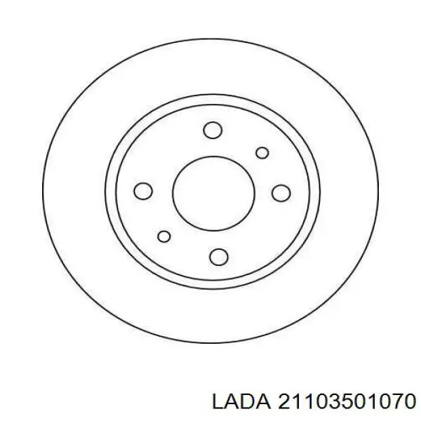 Диск гальмівний передній 21103501070 Lada