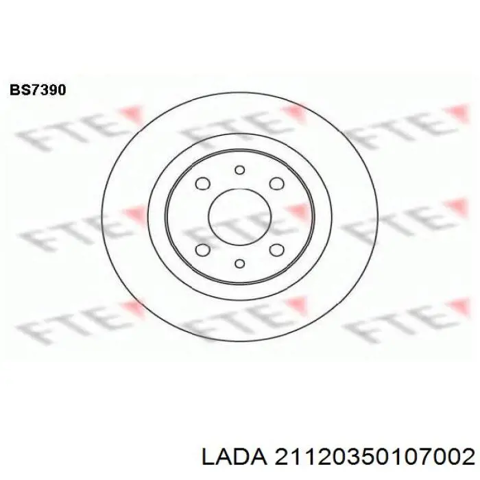 21120350107002 Lada Гальмо дискове переднє
