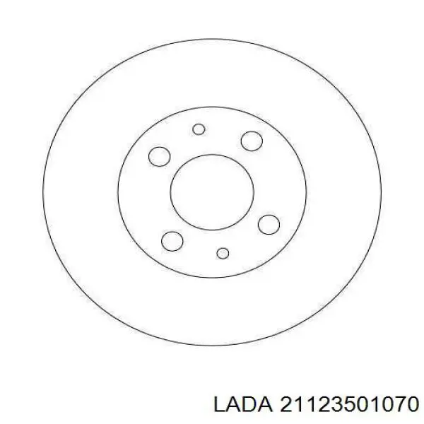 Диск гальмівний передній Lada 21123501070