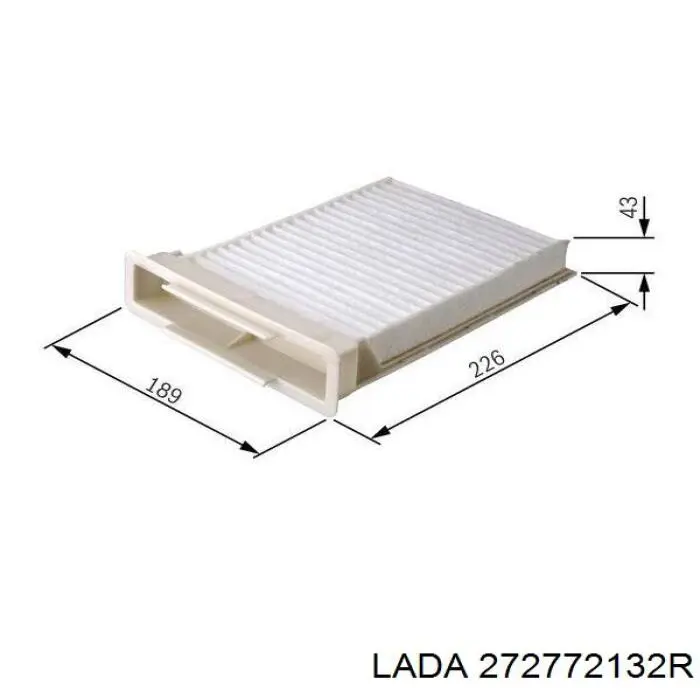 Фільтр повітряний обігрівача Lada 272772132R ціна, від 4.52 USD