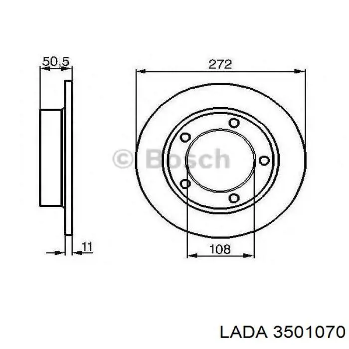 3501070 Lada Гальмо дискове переднє