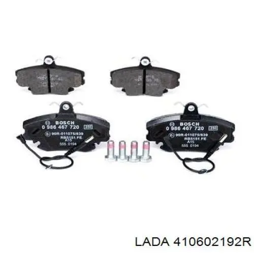 410602192R Lada Передні гальмівні колодки