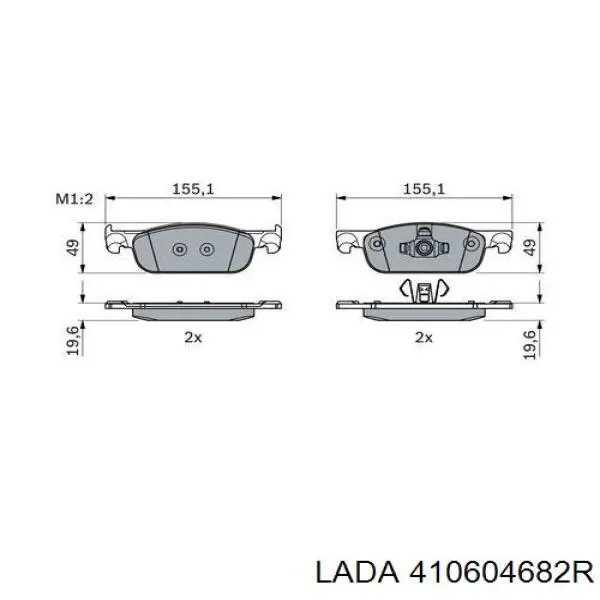 410604682R Lada Передні гальмівні колодки