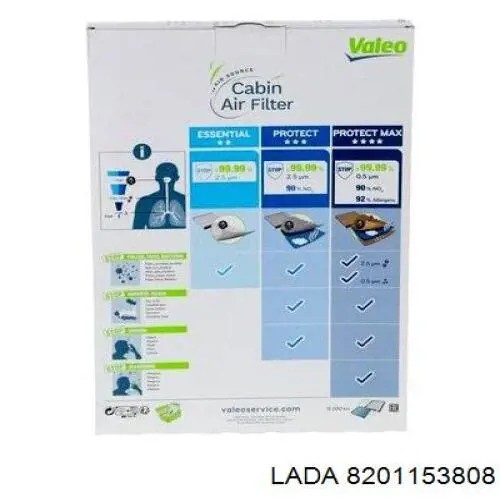 Купити 8201153808 Lada Фільтр салону вугільний