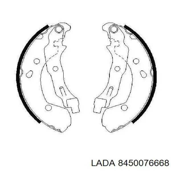 Купити 8450076668 Lada Колодки гальмові задні, барабанні