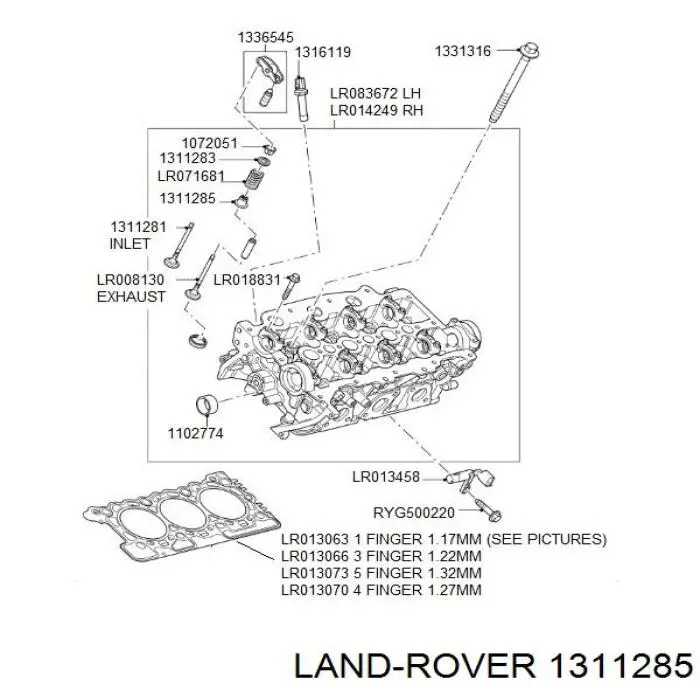 1311285 Land Rover сальник клапана (маслознімний, впуск/випуск)