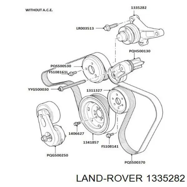 Кронштейн віскомуфти системи охолодження, опорний Land Rover 1335282 ціна, від 64.85 USD