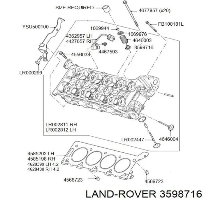 Сальник клапана (маслознімний), впуск/випуск Land Rover Discovery III позашляховик (LR3) (2004 - 2009) ціна, від 7.32 USD